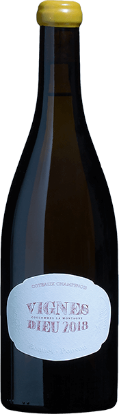 Garrada do vinho Coteaux Champenois Blanc Vignes Dieu 2018